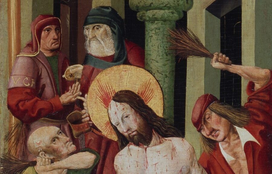 Geißelung Christi, Detail eines spätgotischen Flügelaltars aus Pöggstall