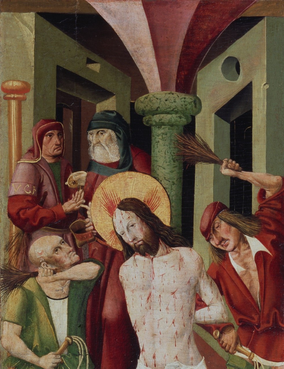 Geißelung Christi, Detail eines spätgotischen Flügelaltars aus Pöggstall